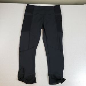 Calia Womens Black Flat Front Regular Fit Straight Activewear Pants Size‎ Small
